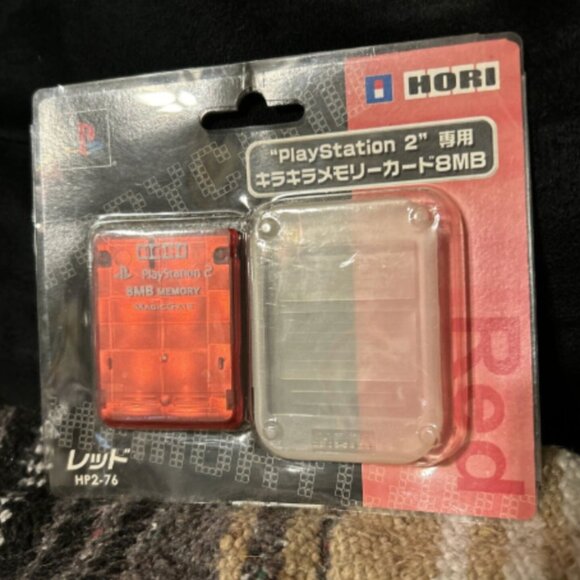 PS2 Memory Card 8MB HORI Red Playstation 2 Japan NIB - Picture 1 of 2